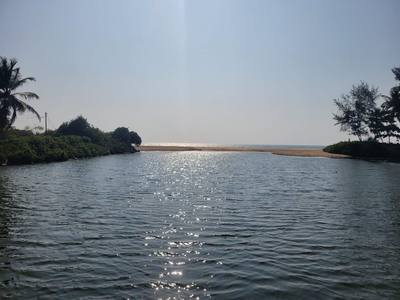 River inlet meeting the sea, Kannur