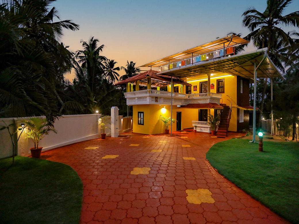 Shoreline Beach Resort at dusk